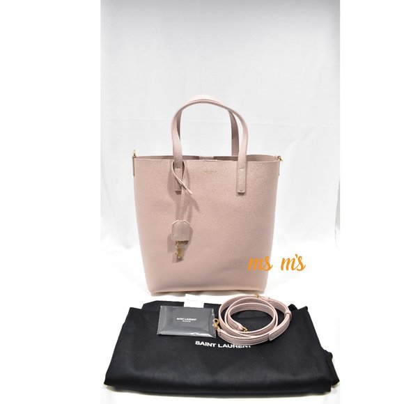 NWT SAINT LAURENT YSL Light pink Leather Tote - Picture 1 of 8